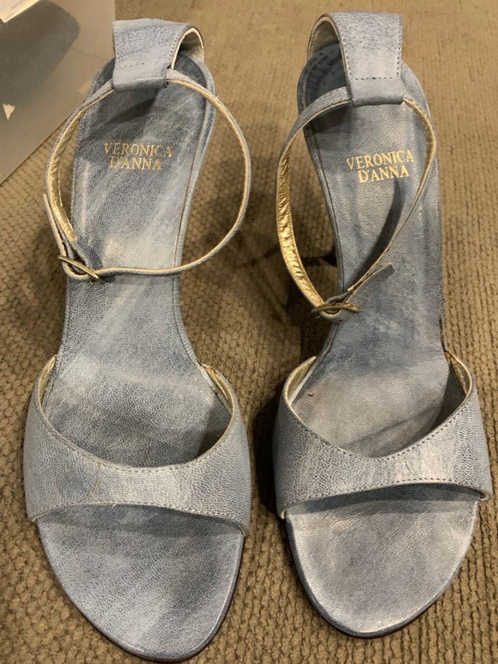 Powder Blue Ankle-Strap Heels